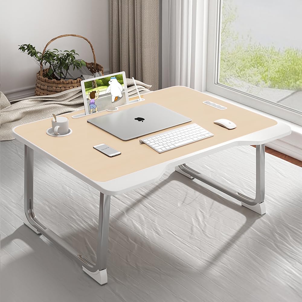 StarAndDaisy Kids Study Table Foldable/Kids Bed Table for Laptop and Study/Laptop Table Stand with Height Adjustable - Table Grey