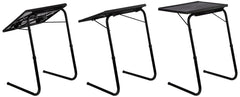 Amazon Basics Height Adjustable Laptop Table | Adjustable Table Angle | Alloy Steel | Foldable | Black | 75 cm - H, 52.5 cm - L, 40 cm - W