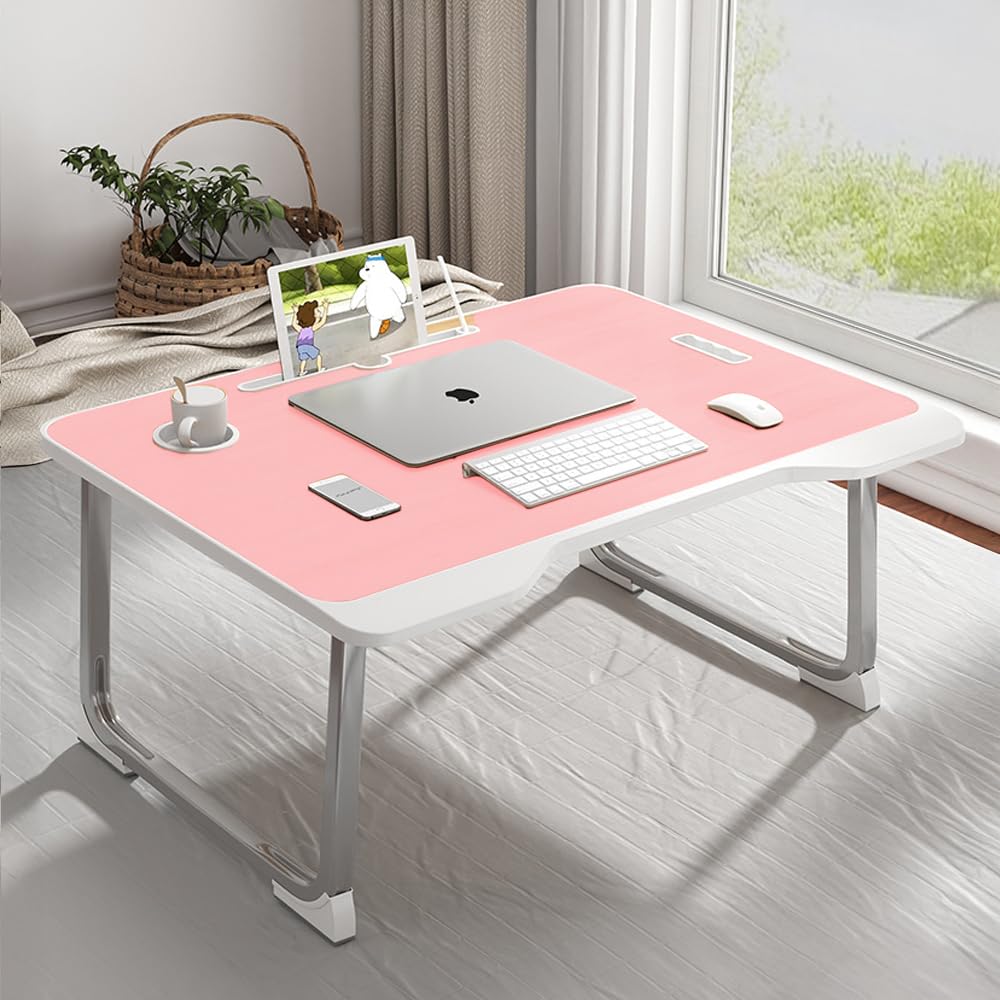 StarAndDaisy Kids Study Table Foldable/Kids Bed Table for Laptop and Study/Laptop Table Stand with Height Adjustable - Table Grey