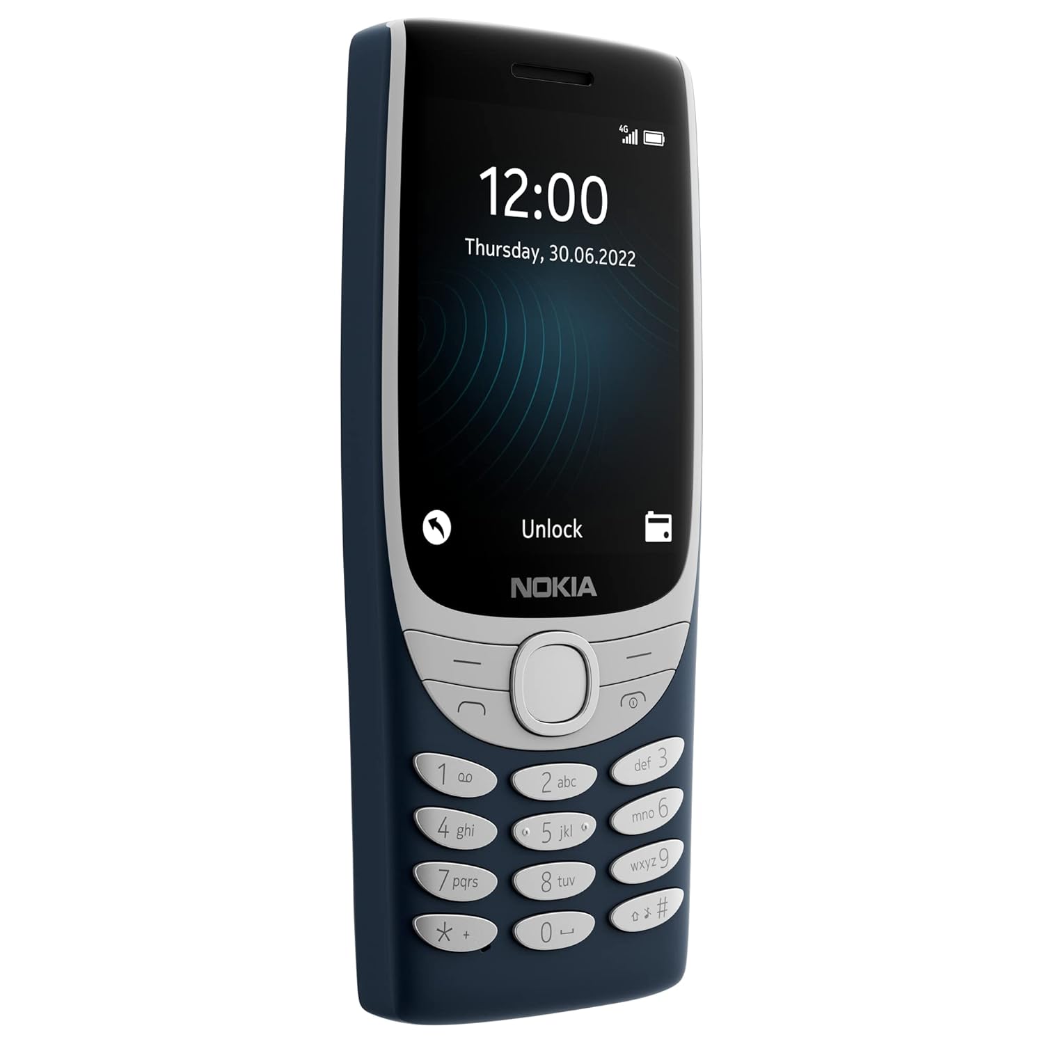 (Refurbished) Nokia 8210 4G Volte keypad Phone with Dual SIM, Big Display, inbuilt MP3 Player & Wireless FM Radio | Blue