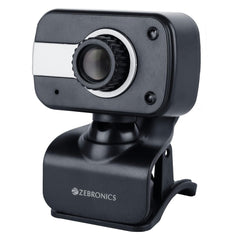 Zebronics Zeb-Crystal Clear Web Camera with 3P Lens,Built-in Microphone,Auto White Balance,Night Vision and Manual Switch for LED (Black)