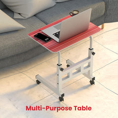 Portronics My Buddy D Wood Multipurpose Movable & Adjustable Table for Computer & Laptop(Crimson Red)