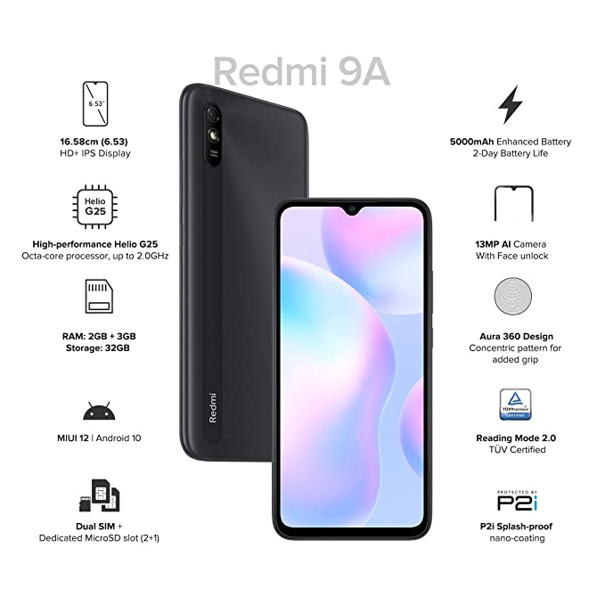 (Refurbished) XIAOMI Redmi 9A Nature Green 2GB RAM 32GB Storage