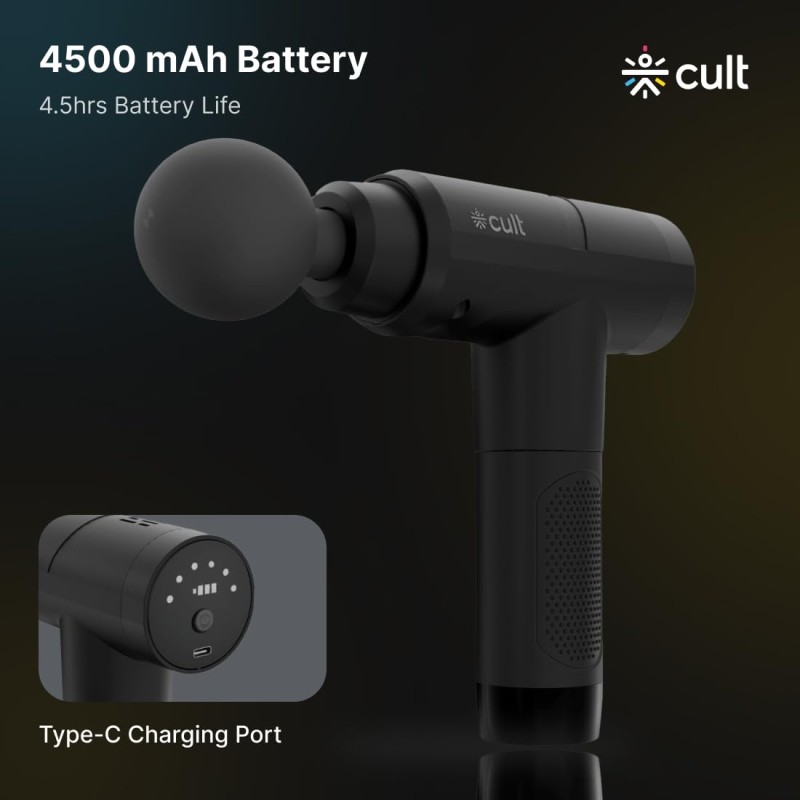 (Refurbished) CULT Volt Pro Full Body Gun Massager 4500mAh 6 Speed Levels