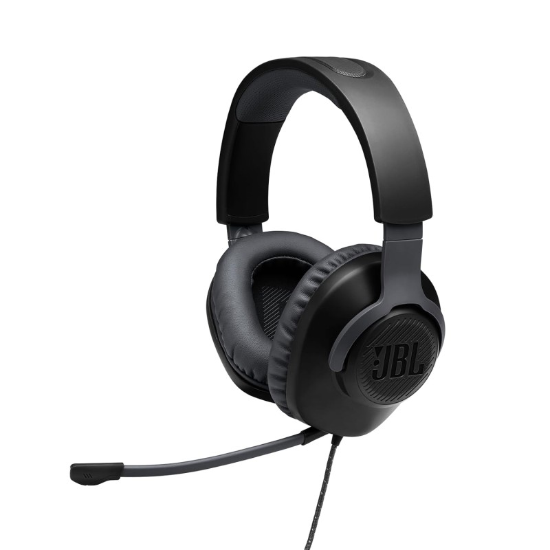 (Refurbished) JBL Quantum 100 Wired Gaming Headphones with Mic Black