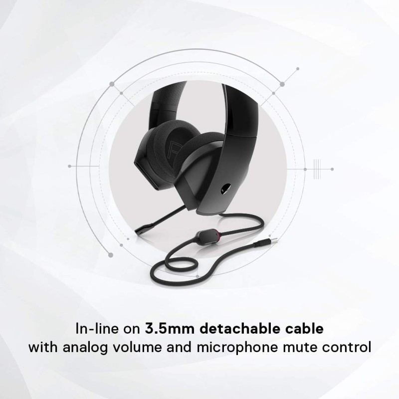 (Refurbished) Alienware AW310H Wired Gaming Headphones with Mic