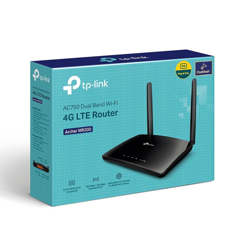 (Refurbished) TP-Link Archer MR200 AC750 Dual Band 4G LTE Mobile Wi-Fi Router