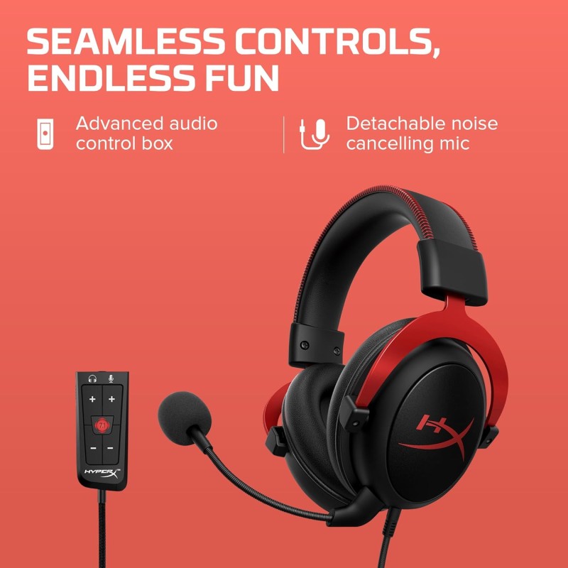 (Refurbished) HyperX Cloud II Wired Gaming Headset Black