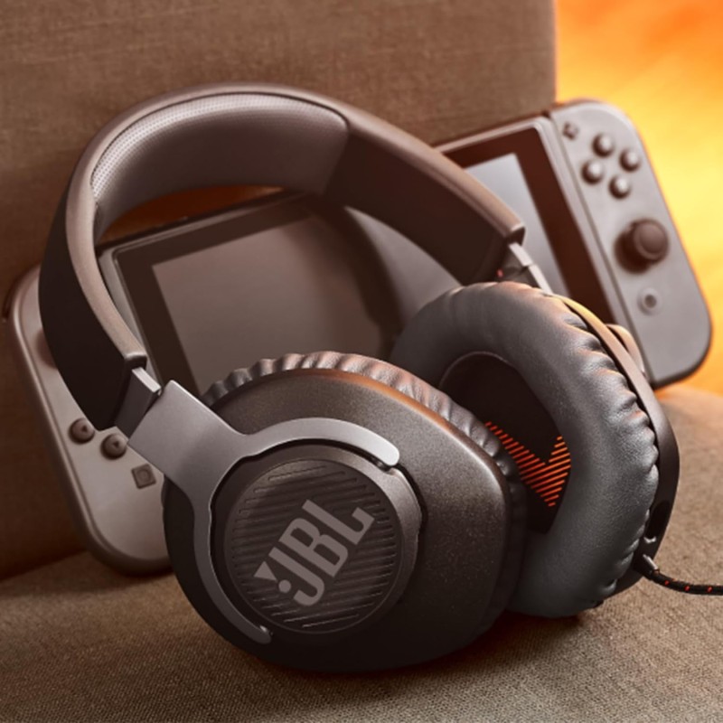 (Refurbished) JBL Quantum 100 Wired Gaming Headphones with Mic Black