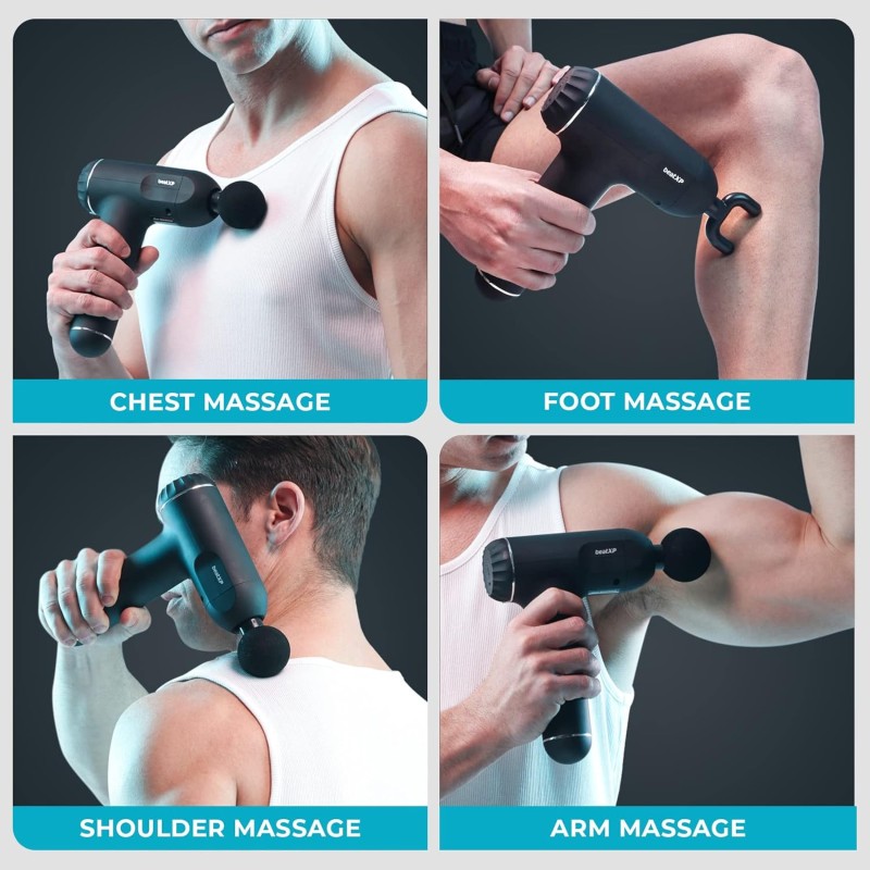 (Refurbished) beatXP Bolt Deep Tissue Massage Gun Black