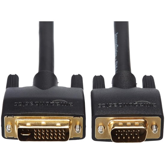 Amazon Basics DVI-I to VGA Cable - 15-Feet (Black) Amazon Basics DVI-I to VGA Cable - 15-Feet (Black)