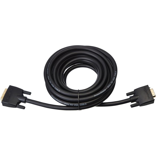 Amazon Basics DVI-I to VGA Cable - 15-Feet (Black) Amazon Basics DVI-I to VGA Cable - 15-Feet (Black)