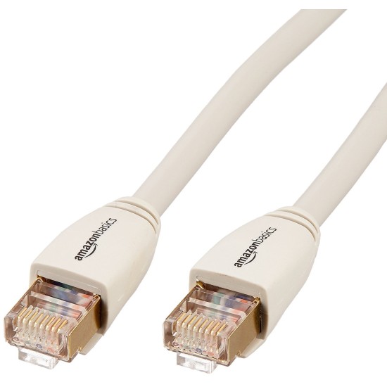 Amazon Basics HL-007289 RJ45 Cat7 Network Ethernet Patch/LAN Cable for Security Camera - 15 Feet (White) Amazon Basics HL-007289 RJ45 Cat7 Network Ethernet Patch/LAN Cable for Security Camera - 15 Feet (White)