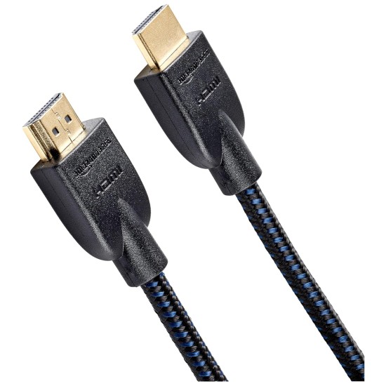 Amazon Basics High-Speed Braided HDMI Cable - 3 Feet - Supports Ethernet, 3D, 4K and Audio Return (Black)