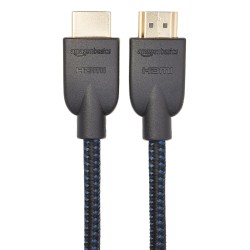 Amazon Basics High-Speed Braided HDMI Cable - 3 Feet - Supports Ethernet, 3D, 4K and Audio Return (Black) Amazon Basics High-Speed Braided HDMI Cable - 3 Feet - Supports Ethernet, 3D, 4K and Audio Return (Black)