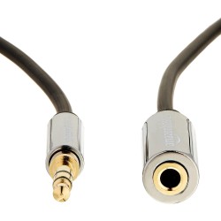 Amazon Basics Male to Female Stereo Audio Cable (Aux Extension Cable) with Gold Plated Connectors- 6 Feet (3.5mm) - Amazon Basics Male to Female Stereo Audio Cable (Aux Extension Cable) with Gold Plated Connectors- 6 Feet (3.5mm) -