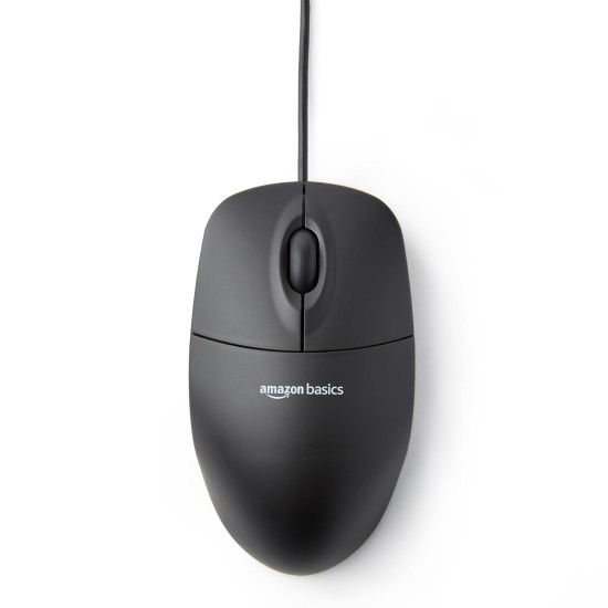 AmazonBasics 3-Button USB Wired Mouse (Black) - 1.5 M Cable AmazonBasics 3-Button USB Wired Mouse (Black) - 1.5 M Cable