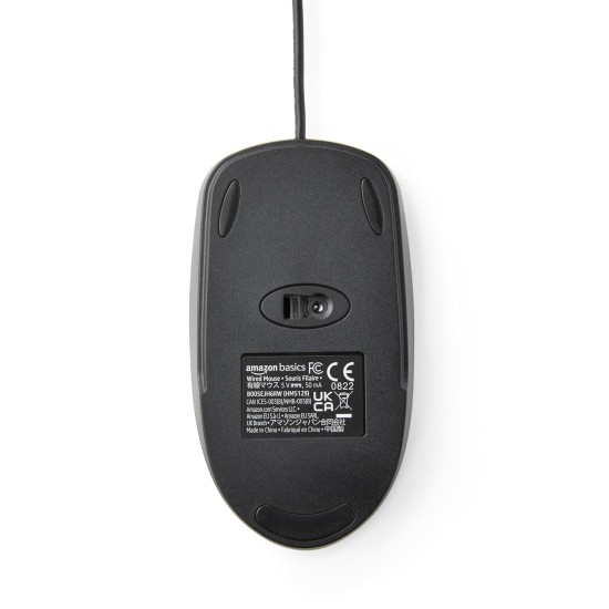 AmazonBasics 3-Button USB Wired Mouse (Black) - 1.5 M Cable AmazonBasics 3-Button USB Wired Mouse (Black) - 1.5 M Cable