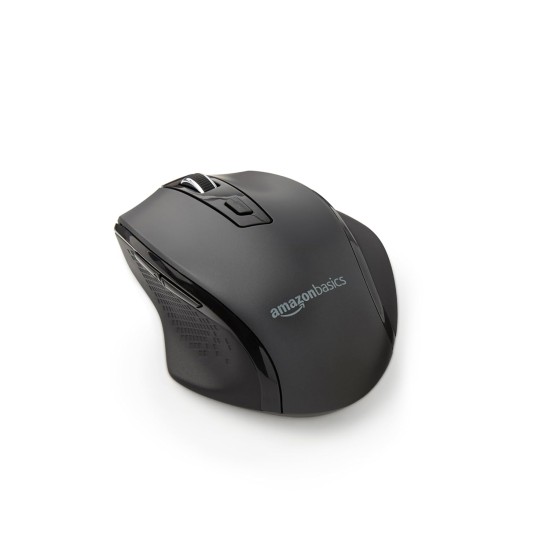 AmazonBasics USB Ergonomic Wireless Mouse - DPI Adjustable - Black AmazonBasics USB Ergonomic Wireless Mouse - DPI Adjustable - Black