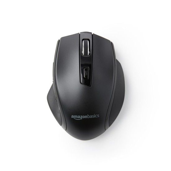AmazonBasics USB Ergonomic Wireless Mouse - DPI Adjustable - Black AmazonBasics USB Ergonomic Wireless Mouse - DPI Adjustable - Black