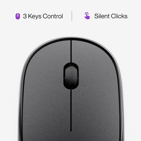 Ambrane SliQ Wireless Optical Mouse with 2.4GHz, USB Nano Dongle, 3 Keys with Silent Clicks, 1200 DPI, Comfortable Grip (Black) Ambrane SliQ Wireless Optical Mouse with 2.4GHz, USB Nano Dongle, 3 Keys with Silent Clicks, 1200 DPI, Comfortable Grip (Black)