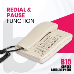 Beetel B15 Basic Corded Landline Phone (Warm Gray) Beetel B15 Basic Corded Landline Phone (Warm Gray)