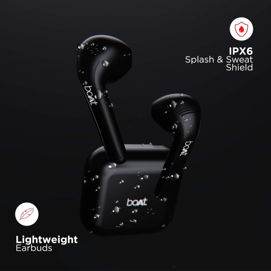 Boat Airdopes 481V2 Bluetooth Truly Wireless Earbuds with Mic(Active Black), one Size Boat Airdopes 481V2 Bluetooth Truly Wireless Earbuds with Mic(Active Black), one Size