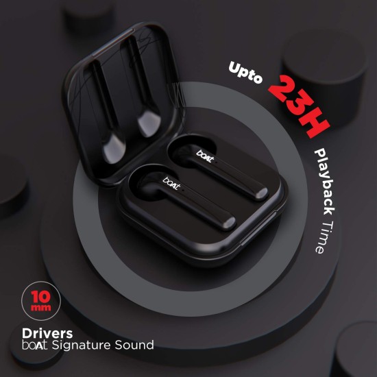 Boat Airdopes 481V2 Bluetooth Truly Wireless Earbuds with Mic(Active Black), one Size Boat Airdopes 481V2 Bluetooth Truly Wireless Earbuds with Mic(Active Black), one Size