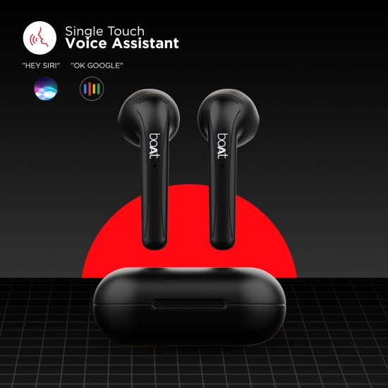 Boat Airdopes 481V2 Bluetooth Truly Wireless Earbuds with Mic(Active Black), one Size Boat Airdopes 481V2 Bluetooth Truly Wireless Earbuds with Mic(Active Black), one Size