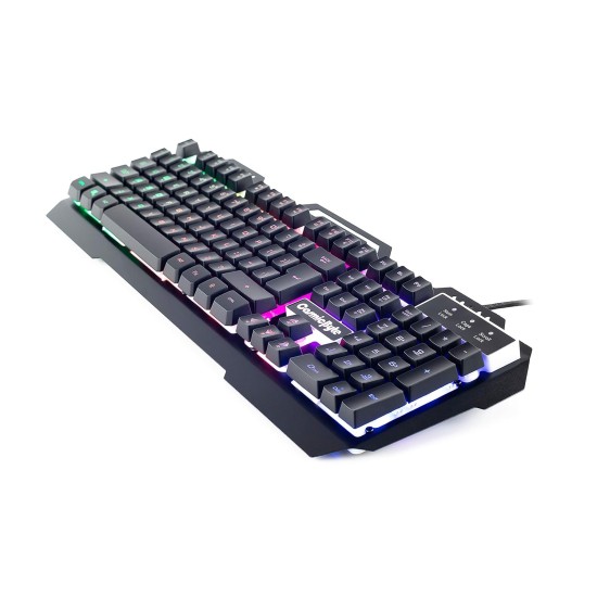 Cosmic Byte CB-GK-05 Titan Wired Gaming Keyboard with Aluminum Body, Rainbow Backlit Keycaps, Braided Cable (Black) Cosmic Byte CB-GK-05 Titan Wired Gaming Keyboard with Aluminum Body, Rainbow Backlit Keycaps, Braided Cable (Black)