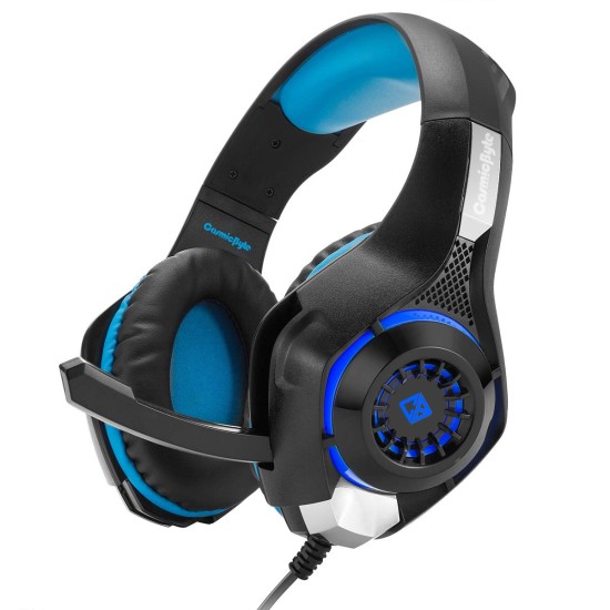 Cosmic Byte GS410 Wired Over-ear Headphones with Mic (Black/Blue, Pack Of 1) Cosmic Byte GS410 Wired Over-ear Headphones with Mic (Black/Blue, Pack Of 1)
