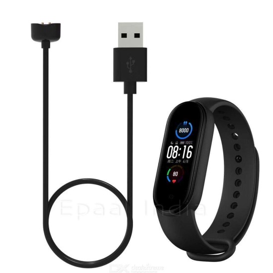 Magnetic Charging Cable Compatible with Mi Band 6/Mi Band 5 (50 cms),Black Magnetic Charging Cable Compatible with Mi Band 6/Mi Band 5 (50 cms),Black