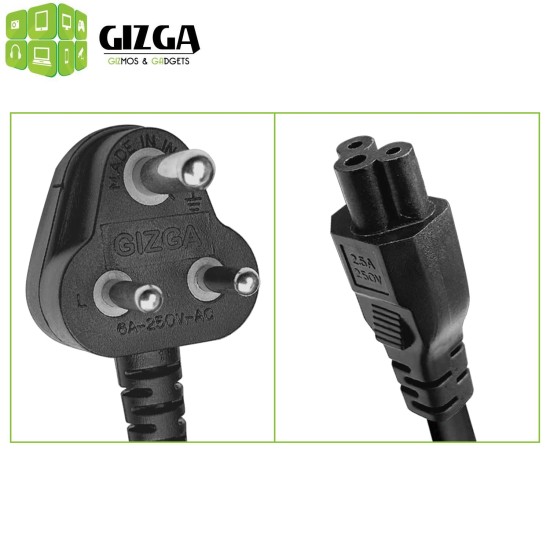 Gizga Essentials Laptop Power Cable Cord- 3 Pin Adapter Isi Certified(1 Meter/3.3 Feet) Gizga Essentials Laptop Power Cable Cord- 3 Pin Adapter Isi Certified(1 Meter/3.3 Feet)