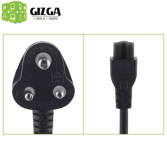 Gizga Essentials Laptop Power Cable Cord- 3 Pin Adapter Isi Certified(1 Meter/3.3 Feet) Gizga Essentials Laptop Power Cable Cord- 3 Pin Adapter Isi Certified(1 Meter/3.3 Feet)