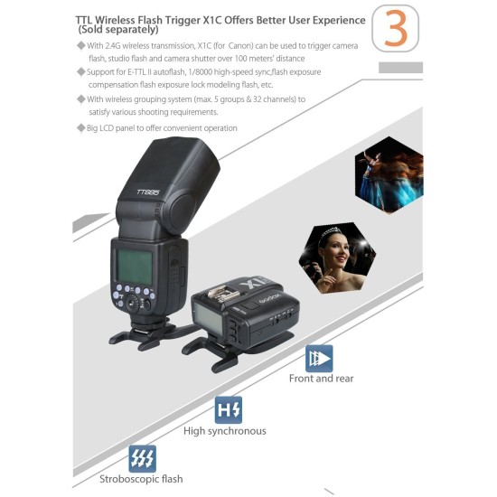 Thinklite TTL HSS TT685N Camera Flash with X1T-N Transmitter High Speed 1 8000 GN60 for Nikon DSLR Cameras 2TT685N X1T-N Thinklite TTL HSS TT685N Camera Flash with X1T-N Transmitter High Speed 1 8000 GN60 for Nikon DSLR Cameras 2TT685N X1T-N