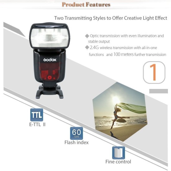Thinklite TTL HSS TT685N Camera Flash with X1T-N Transmitter High Speed 1 8000 GN60 for Nikon DSLR Cameras 2TT685N X1T-N Thinklite TTL HSS TT685N Camera Flash with X1T-N Transmitter High Speed 1 8000 GN60 for Nikon DSLR Cameras 2TT685N X1T-N