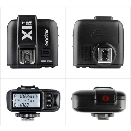 Godox X1N 2.4GHz i-TTL Wireless Transmitter and Receiver Trigger Set for Nikon (Black) Godox X1N 2.4GHz i-TTL Wireless Transmitter and Receiver Trigger Set for Nikon (Black)