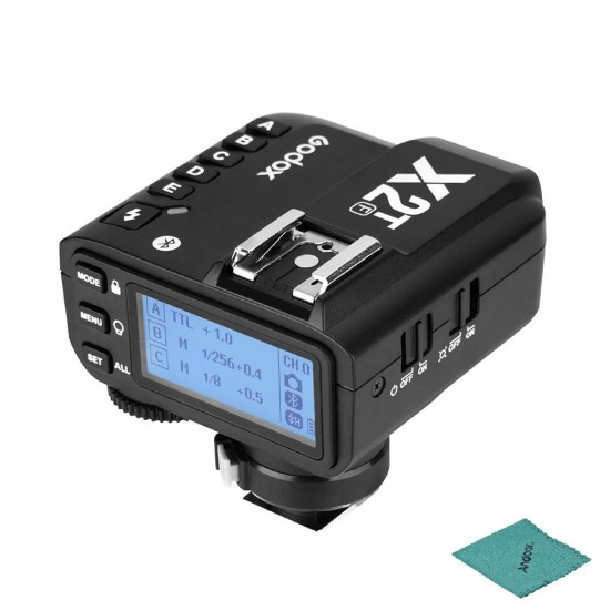 Godox X2T-F TTL Wireless Trigger Flash 2.4G 1/8000s HSS TTL-Convert-Manual Function for Canon 1/8000s Sony Cameras with Andoer Cleaning Cloth Godox X2T-F TTL Wireless Trigger Flash 2.4G 1/8000s HSS TTL-Convert-Manual Function for Canon 1/8000s Sony Cameras with Andoer Cleaning Cloth