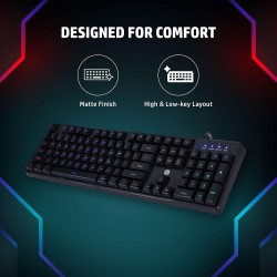HP K300 Backlit Membrane Wired Gaming Keyboard with Mixed Color Lighting, 4 LED Indicators, Matte Finish Double Injection Key HP K300 Backlit Membrane Wired Gaming Keyboard with Mixed Color Lighting, 4 LED Indicators, Matte Finish Double Injection Key