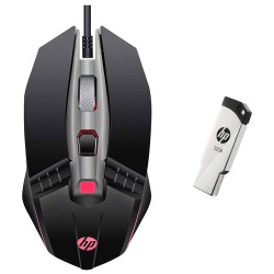 HP M270 Backlit USB Wired Gaming Mouse with 6 Buttons, 4-Speed Customizable 2400 DPI, Ergonomic Desi Black HP M270 Backlit USB Wired Gaming Mouse with 6 Buttons, 4-Speed Customizable 2400 DPI, Ergonomic Desi Black