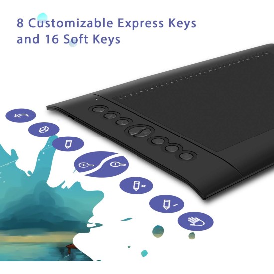 Insiprpy H610 Pro V2 Android Support Graphics Drawing Tablet with Battery-Free Stylus Tilt 8192 Pen Pressure 8 Press Keys for Art Animation Beginner-10inch Insiprpy H610 Pro V2 Android Support Graphics Drawing Tablet with Battery-Free Stylus Tilt 8192 Pen Pressure 8 Press Keys for Art Animation Beginner-10inch