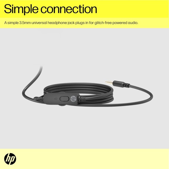 Hp Stereo 3.5Mm G2 Wired Over Ear Headphones with Control and Mute Button (428H6Aa, Black) Hp Stereo 3.5Mm G2 Wired Over Ear Headphones with Control and Mute Button (428H6Aa, Black)