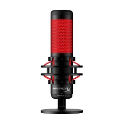 HyperX QuadCast - USB Condenser Gaming Unidirectional Microphone, for PC, PS4 and Mac, Red LED - Black (HX-MICQC-BK)