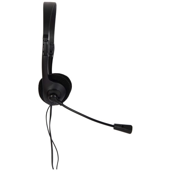 Quantum QHM316 Wired PC Stereo Headphone (Black)- Quantum QHM316 Wired PC Stereo Headphone (Black)-