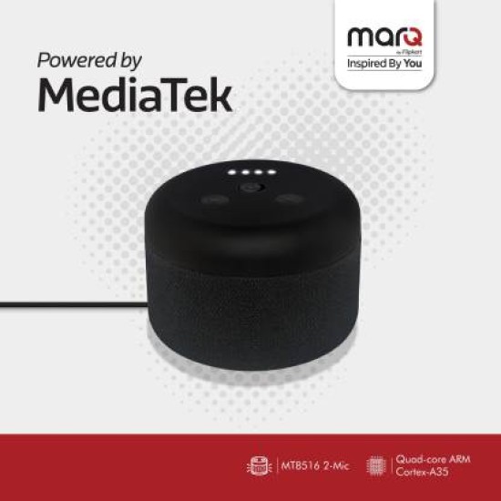 MarQ Smart Home Speaker with Google Assistant with Google Assistant Smart Speaker Black MarQ Smart Home Speaker with Google Assistant with Google Assistant Smart Speaker Black