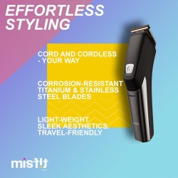 Misfit by boat t200 runtime 120 mins 6-in-1 trimmer for men black Misfit by boat t200 runtime 120 mins 6-in-1 trimmer for men black