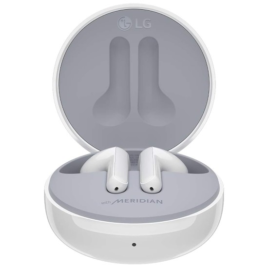 LG Tone Free FN6 UV Nano, Medical Grade Ear Gel, Meridian Sound, Wireless Charging, 18Hrs Battery Backup (White) LG Tone Free FN6 UV Nano, Medical Grade Ear Gel, Meridian Sound, Wireless Charging, 18Hrs Battery Backup (White)