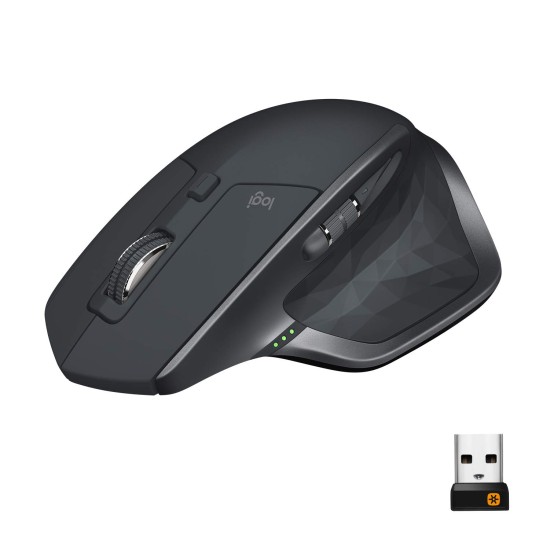 Logitech MX Master 2S Wireless Mouse, Multi-Device, Bluetooth or 2.4GHz Wireless with USB OS - Black Logitech MX Master 2S Wireless Mouse, Multi-Device, Bluetooth or 2.4GHz Wireless with USB OS - Black