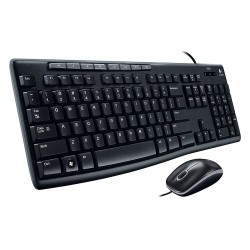 Logitech Media Set MK200 Full-Size Wired Keyboard and High-Definition Optical Mouse Set
