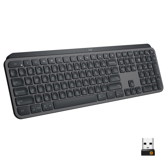 Logitech Mx Keys Advanced Illuminated Wireless Keyboard, Bluetooth, Tactile Responsive Typing, Backlit Keys, USB-C Black Logitech Mx Keys Advanced Illuminated Wireless Keyboard, Bluetooth, Tactile Responsive Typing, Backlit Keys, USB-C Black